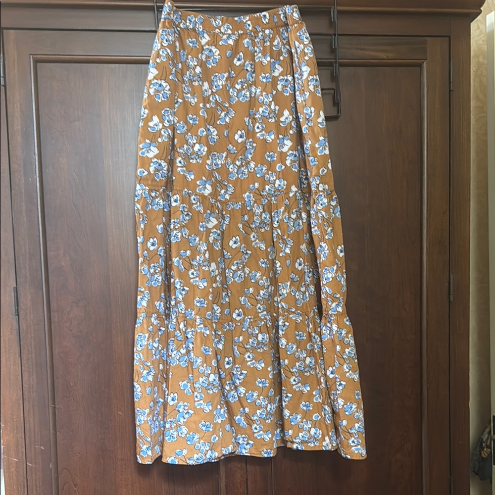 Pact Tiered Floral Maxi Skirt
